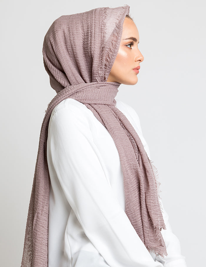 Mauve Crinkle Hijab