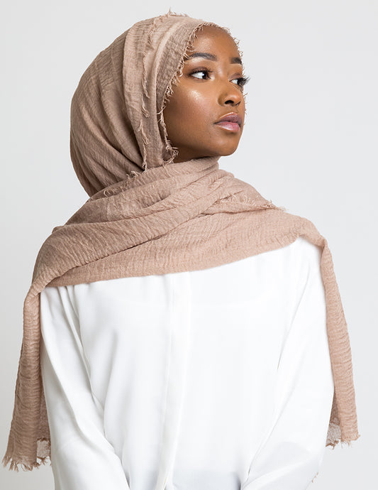 Latte Crinkle Hijab
