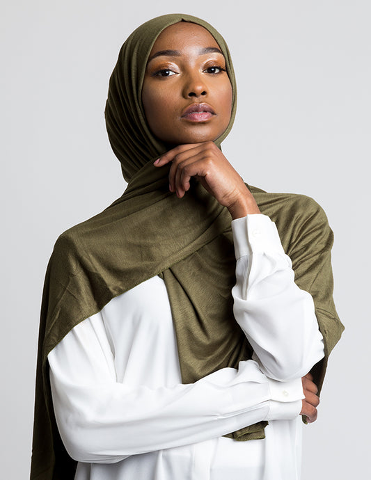 Olive Jersey Hijab