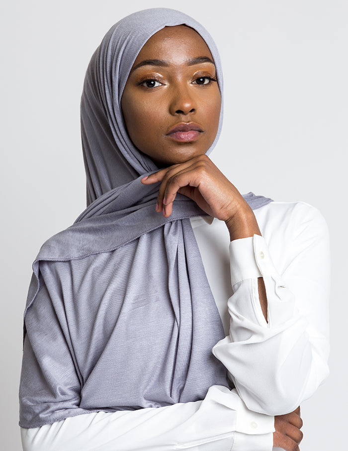 Dolphin Grey Jersey Hijab