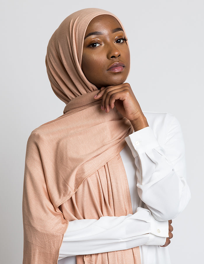 Burnt Almond Jersey Hijab