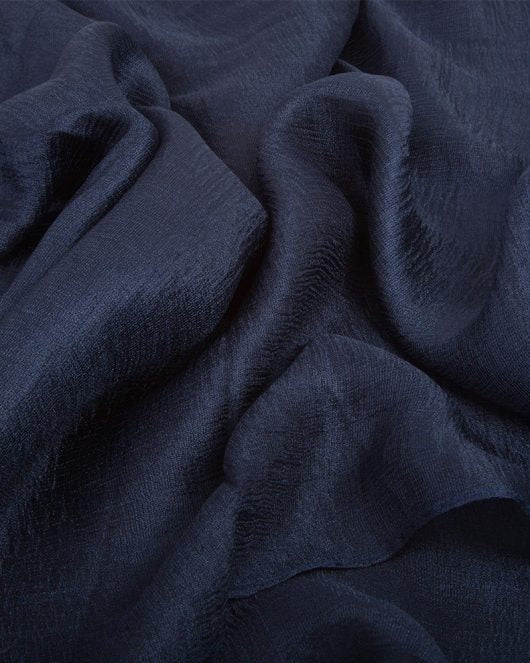 Space Blue Satin Silk Hijab