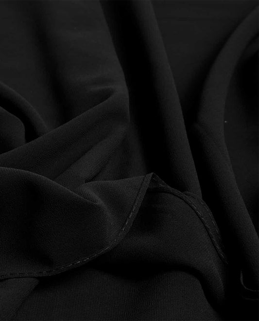 Black Basic Georgette Hijab