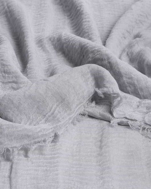 Silver Grey Crinkle Hijab