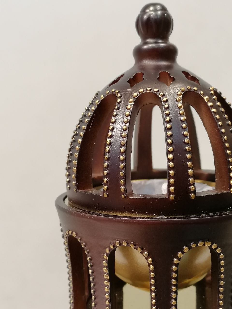 Brown Bakhoor Burner with Golden Decorations