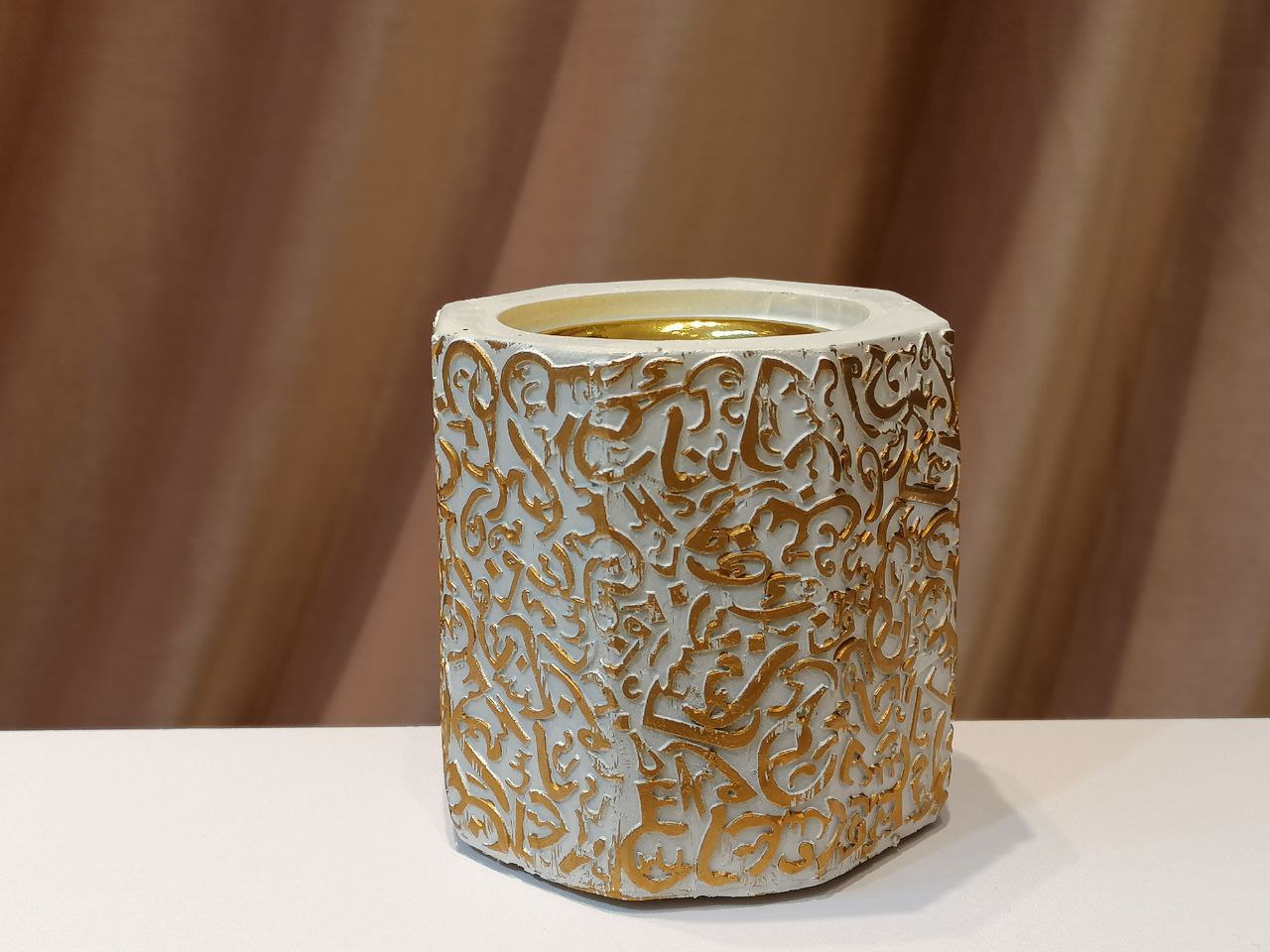 Small White Hexagonal Bakhoor Burner