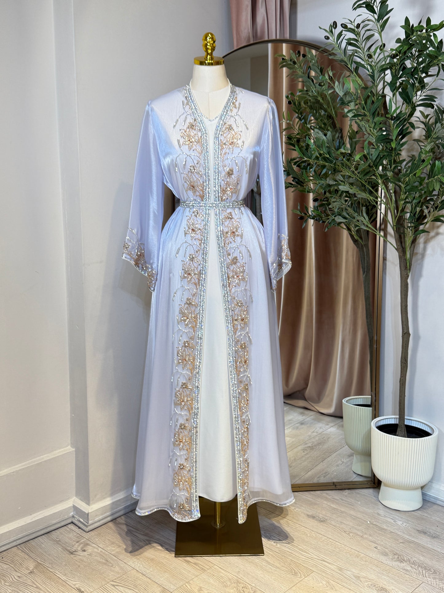 Halya Full Embellished Luxury Khaliji Caftan