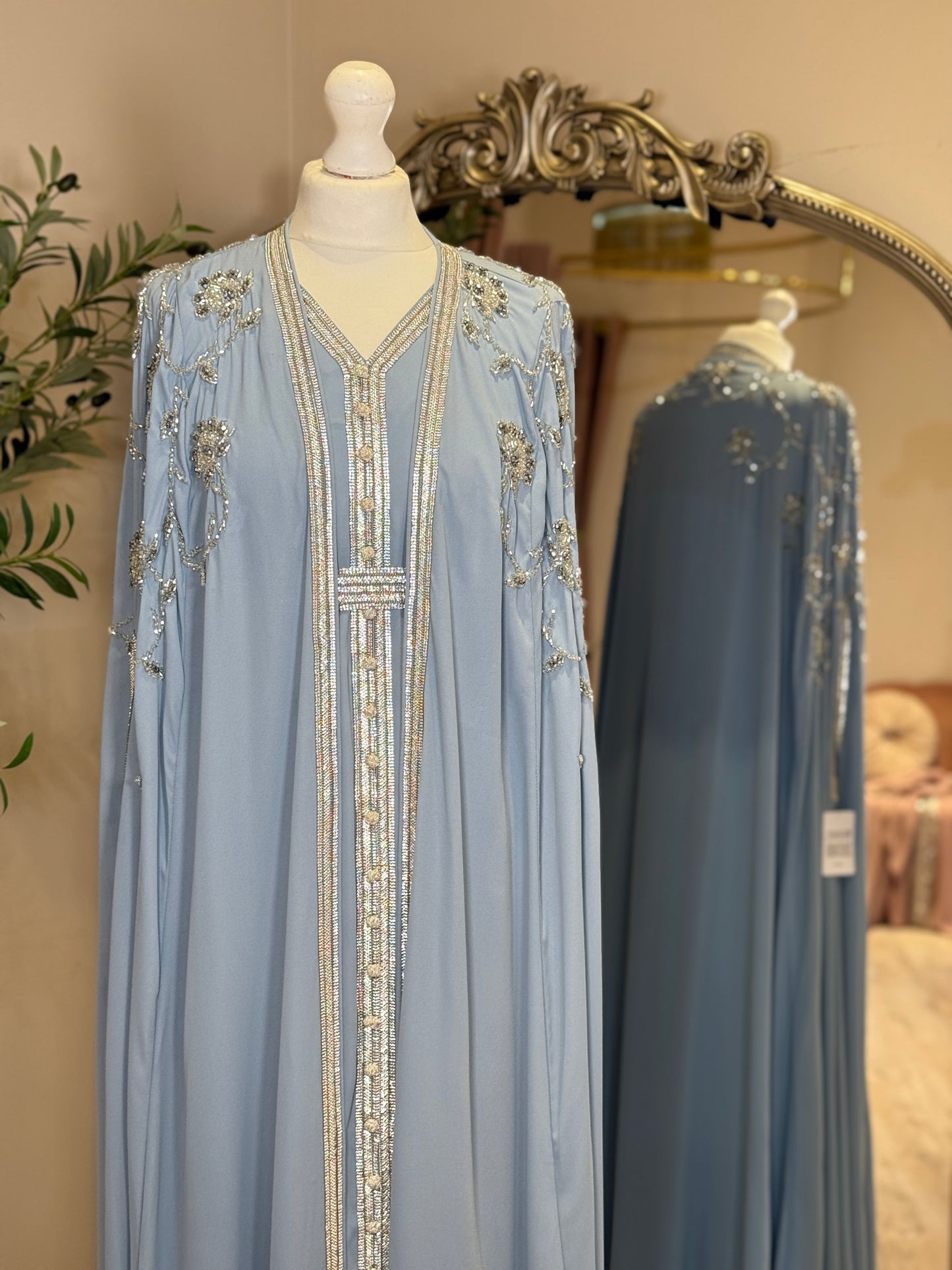 Adara Luxury Full Embalished Khaliji Caftan