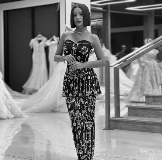 Lule Luxury Hand Embellished Gown (Pre-Order)