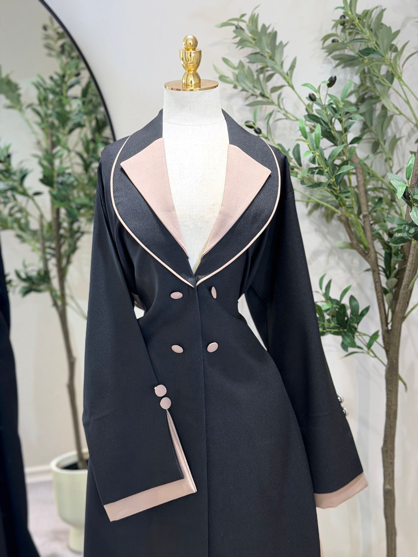 Ji Luxury Material Blazer Style Abaya