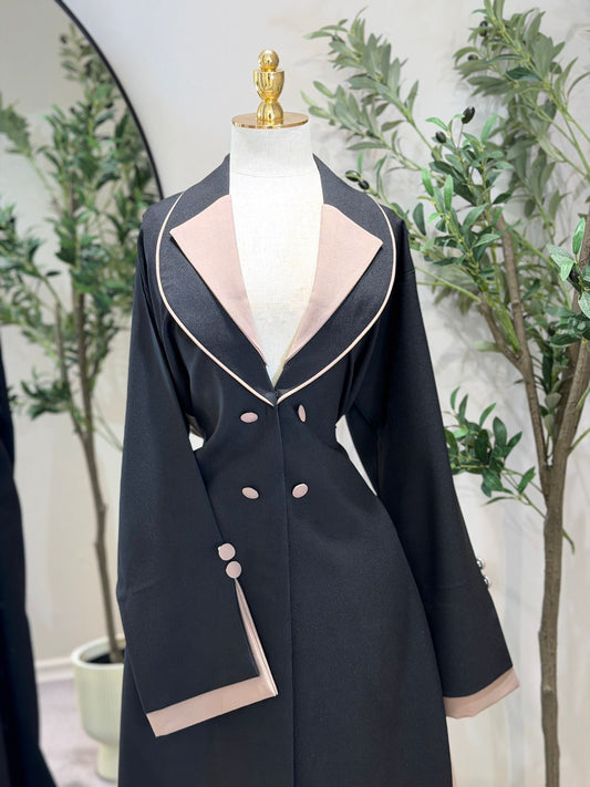Ji Luxury Material Blazer Style Abaya