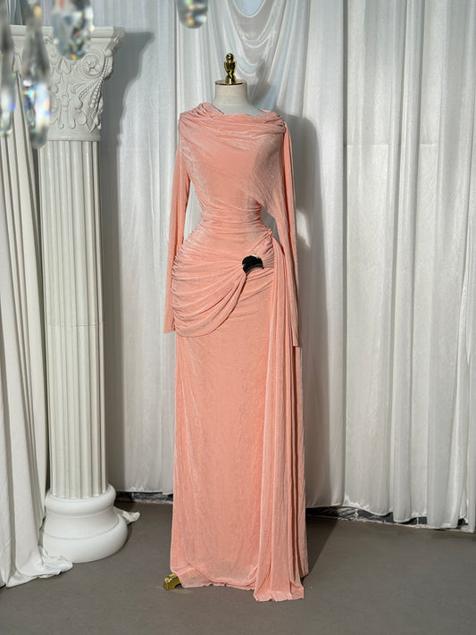 Leah Dresses With Side Hip Draped Buckle