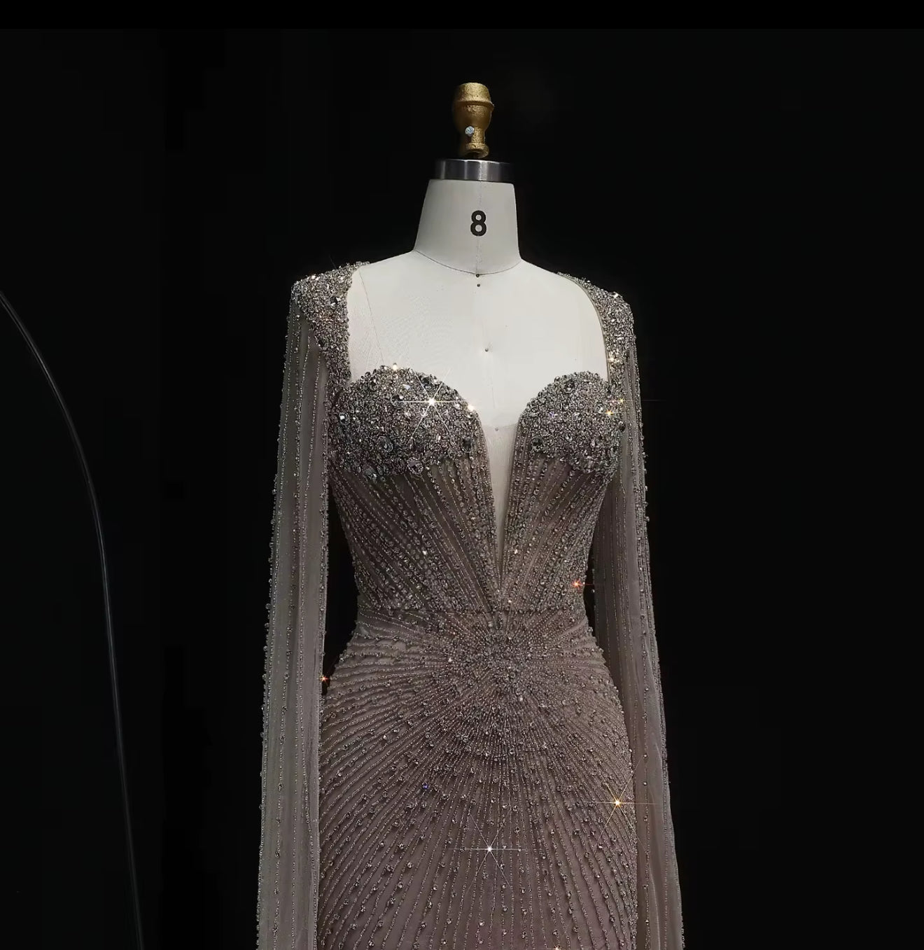 Almasa Hand Embellished Luxury Gown (Pre-Order)