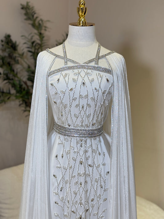 White Dalah Luxury Khaliji Caftan