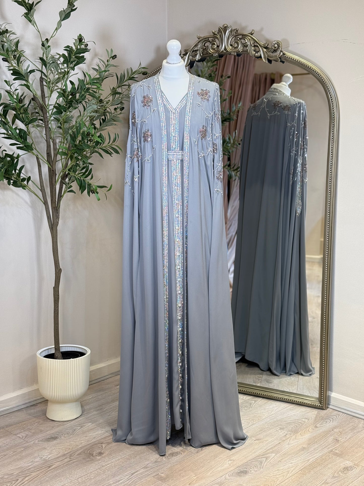 Adara Luxury Full Embalished Khaliji Caftan