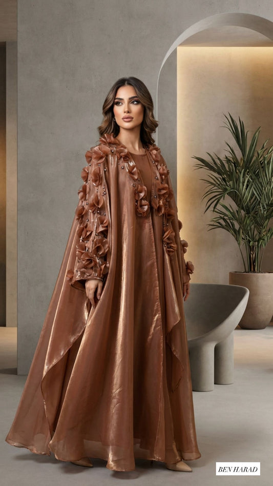 Warda Organza 3 Piece Abaya