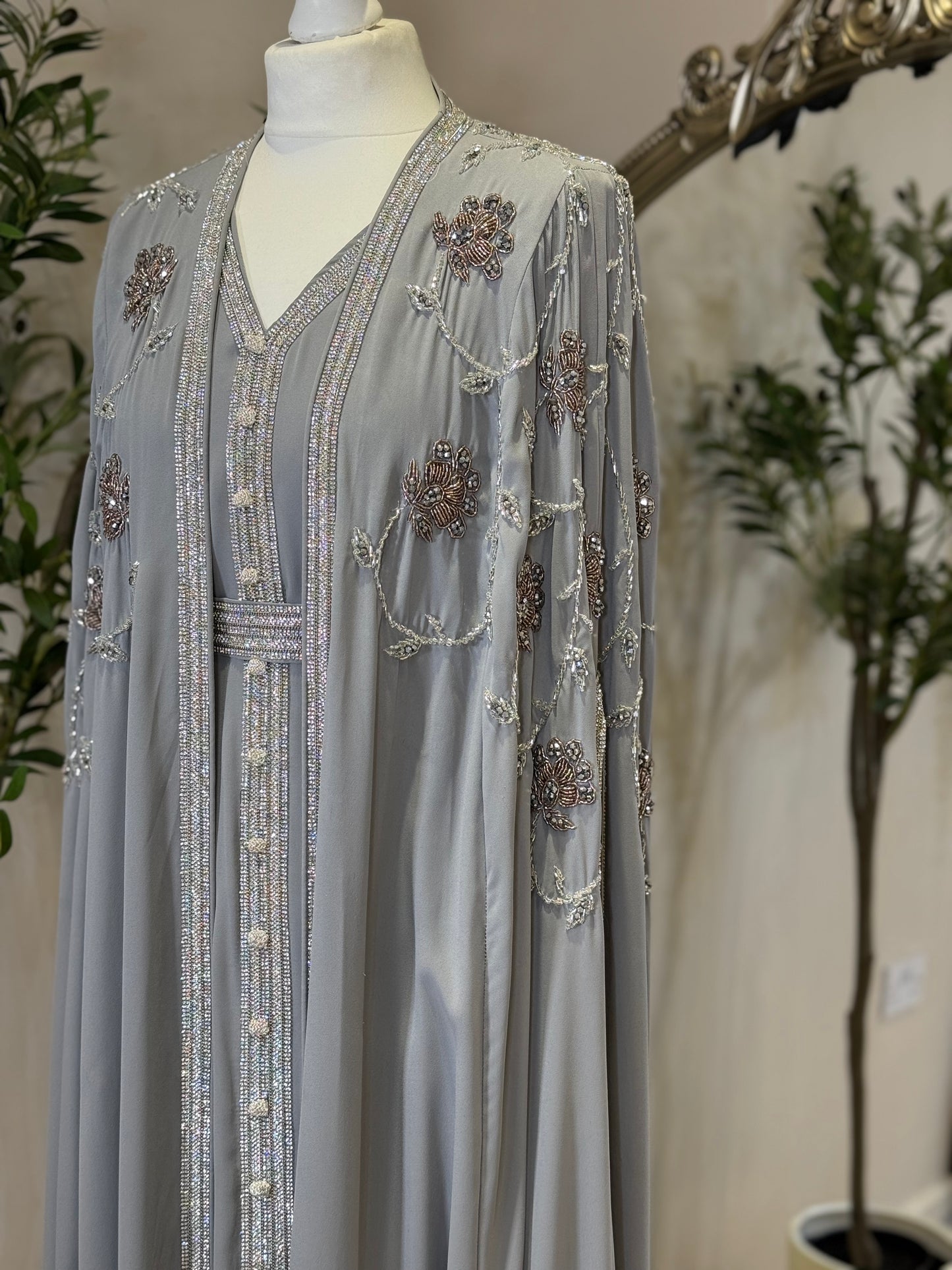 Adara Luxury Full Embalished Khaliji Caftan