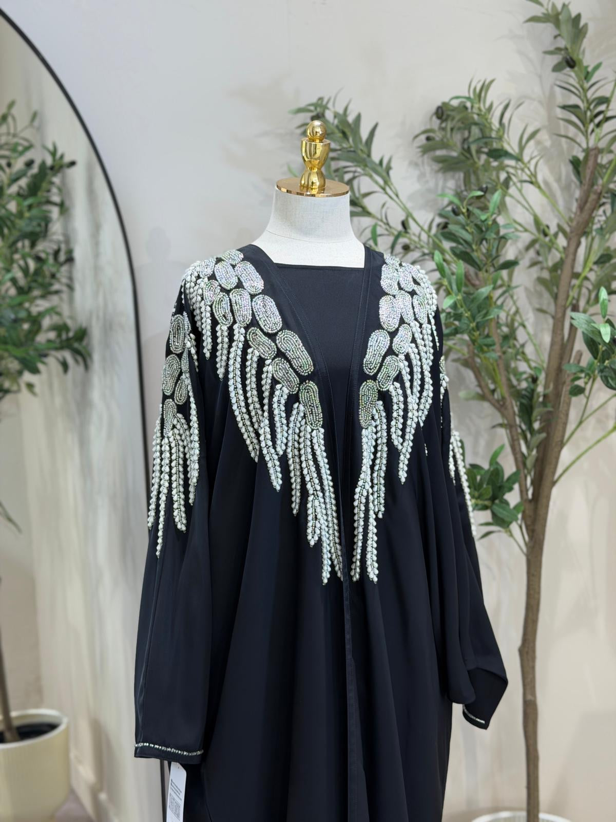 Li Hand Made Pearl Abaya