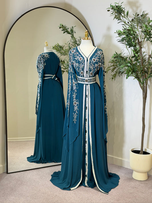 Aaliyah 3 Piece Luxury Draped Sleeve Caftan