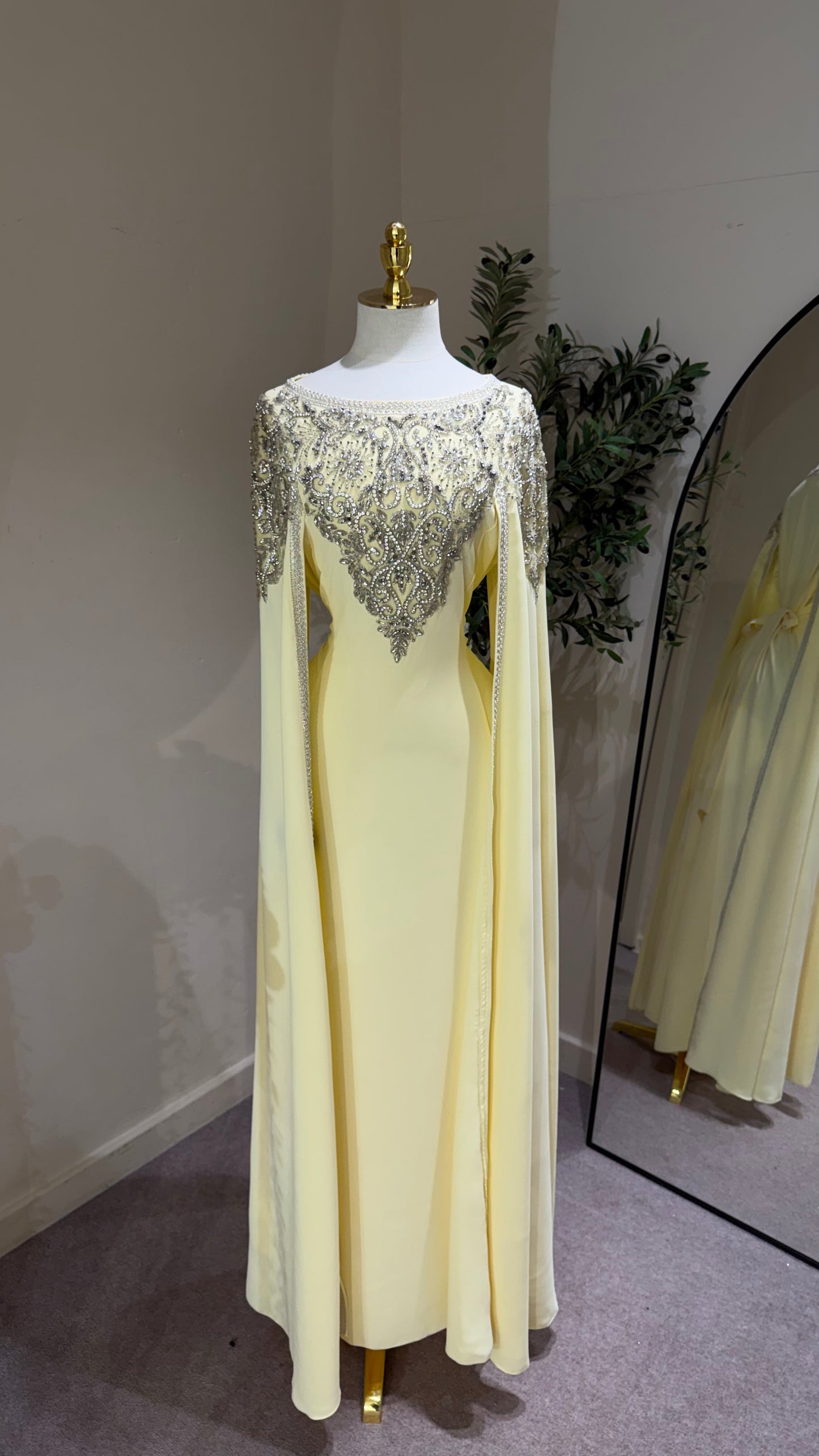 Yellow Khaliji Kaftan