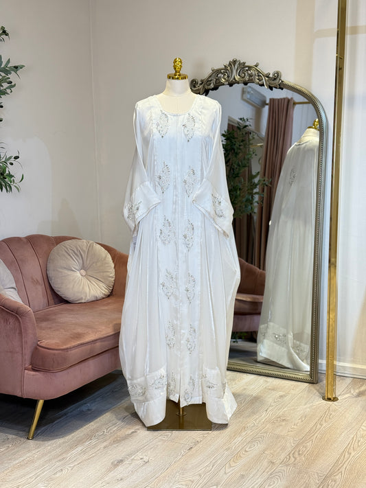 Shamma Hand Embellished Organza Luxury Caftan 2 Piece Gown