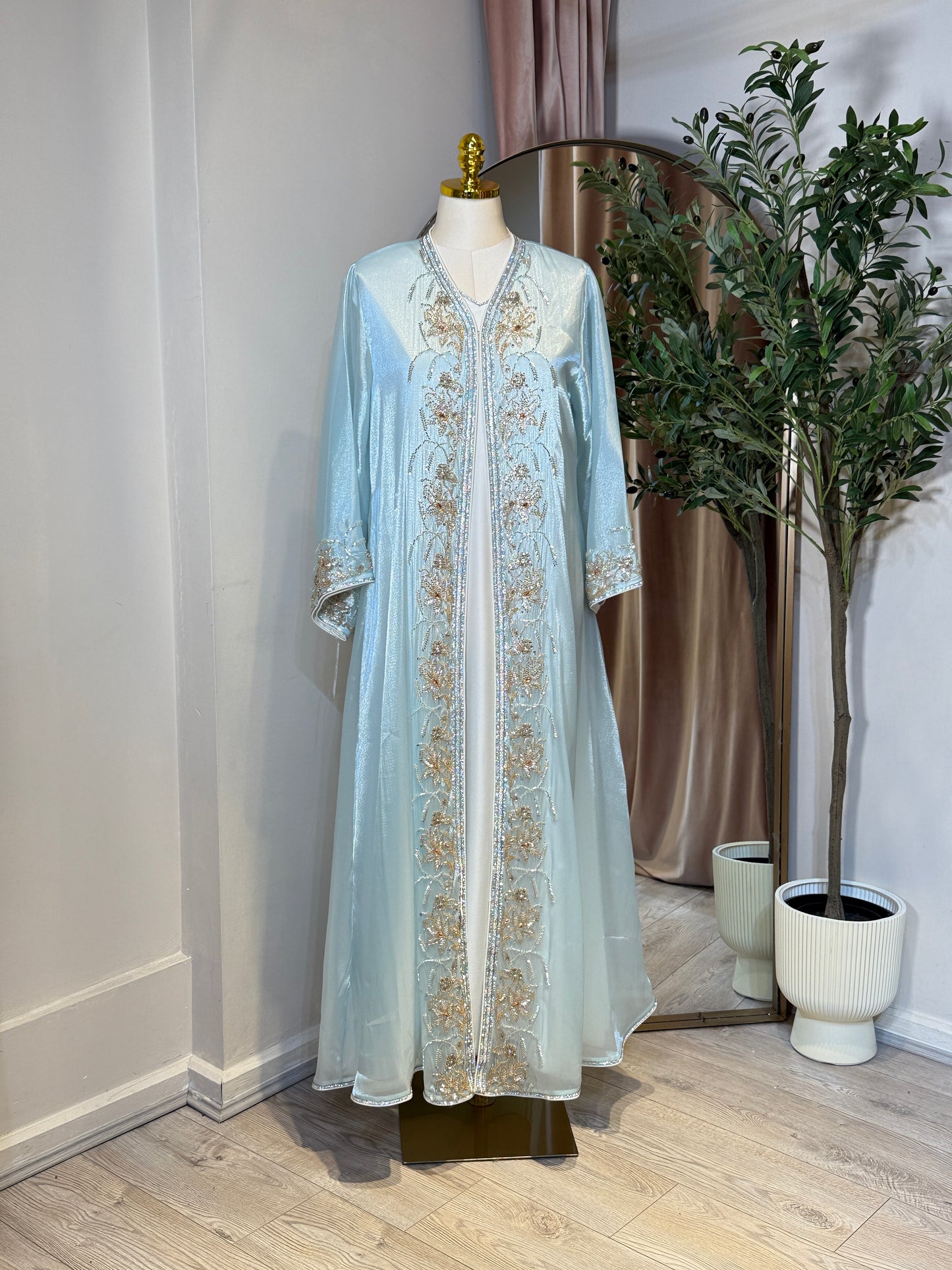 Halya Full Embellished Luxury Khaliji Caftan