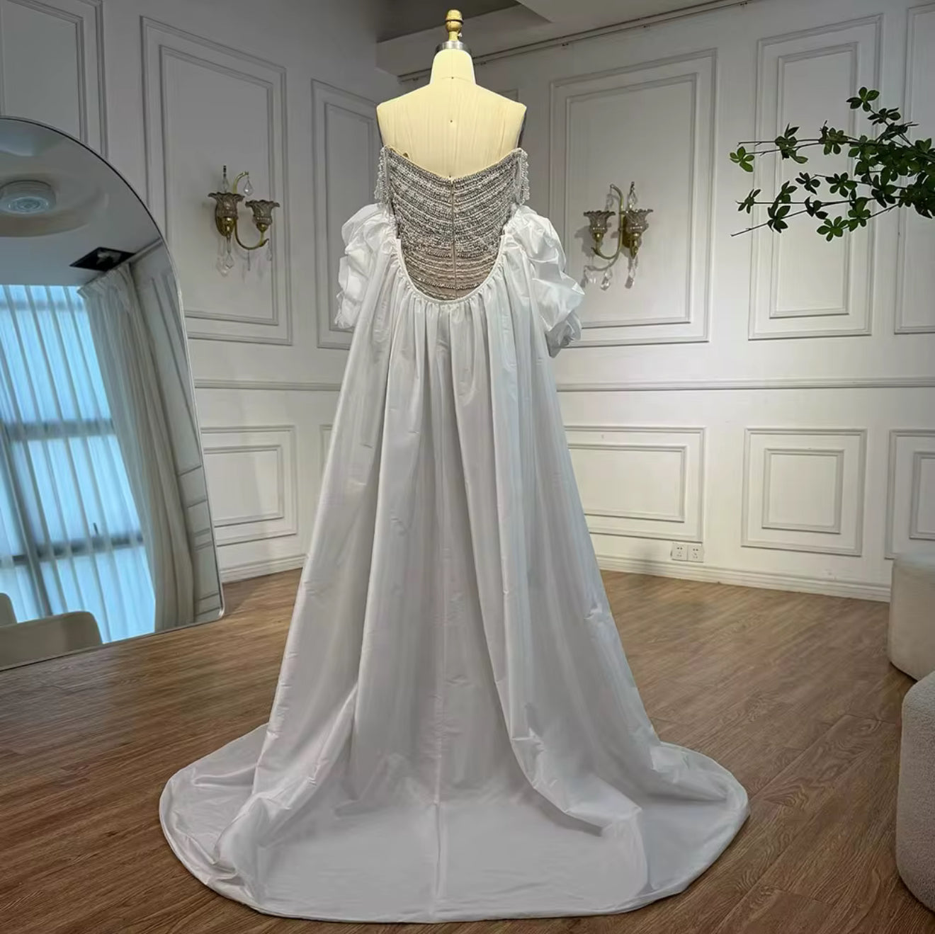Lula 2 Piece Elegant Detached Cape Gown Hand Embellished (Pre-Order)