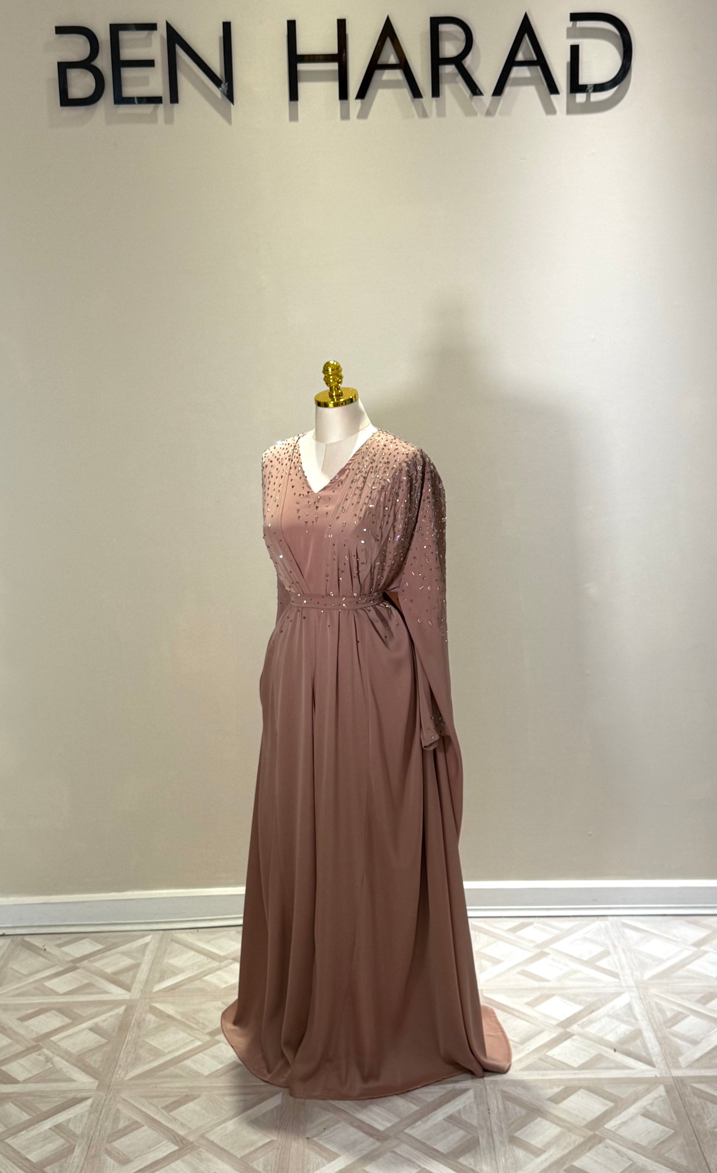 Nadine 2 Piece Abaya Under Piece is a Long Sleeves