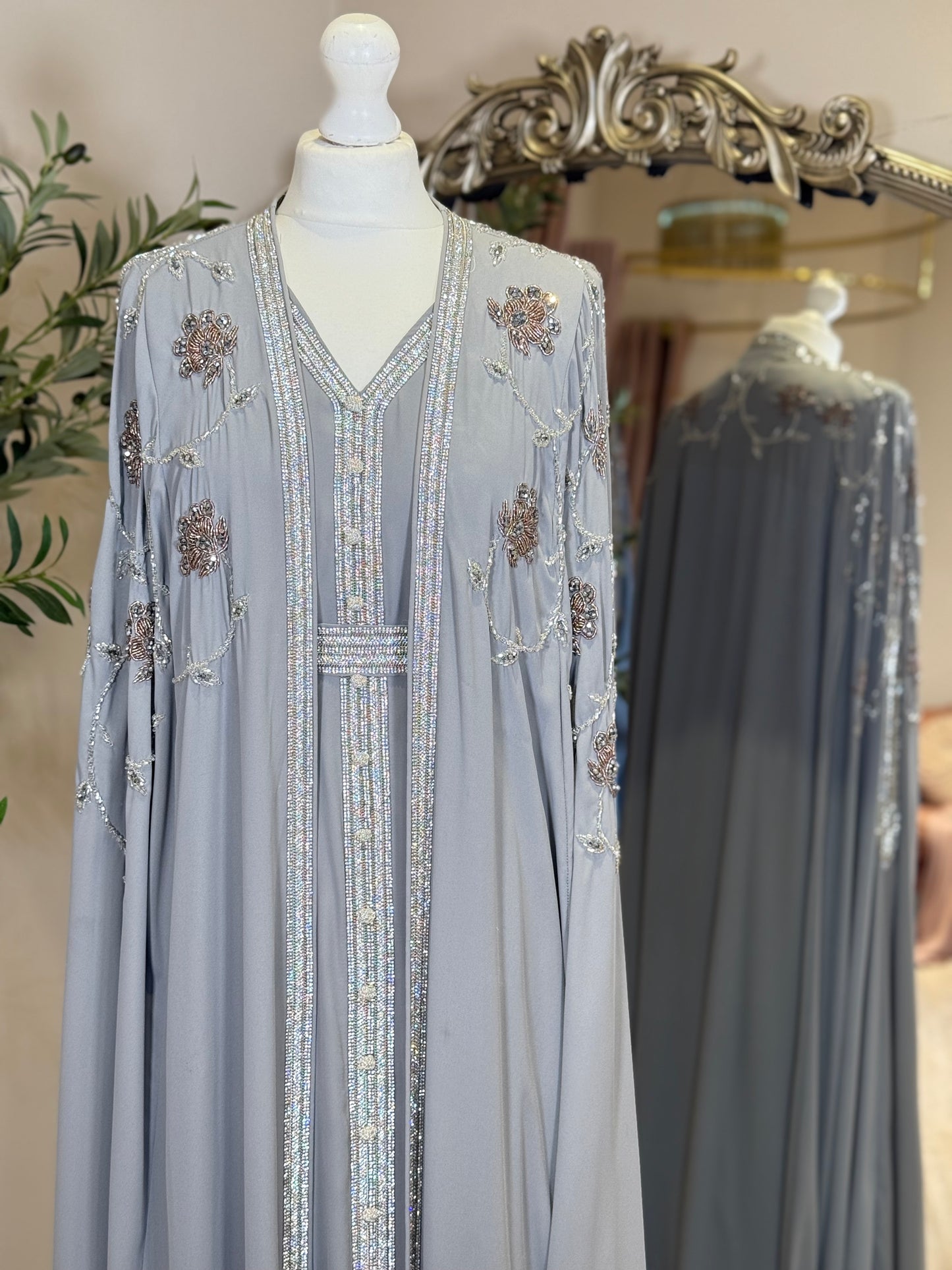 Adara Luxury Full Embalished Khaliji Caftan