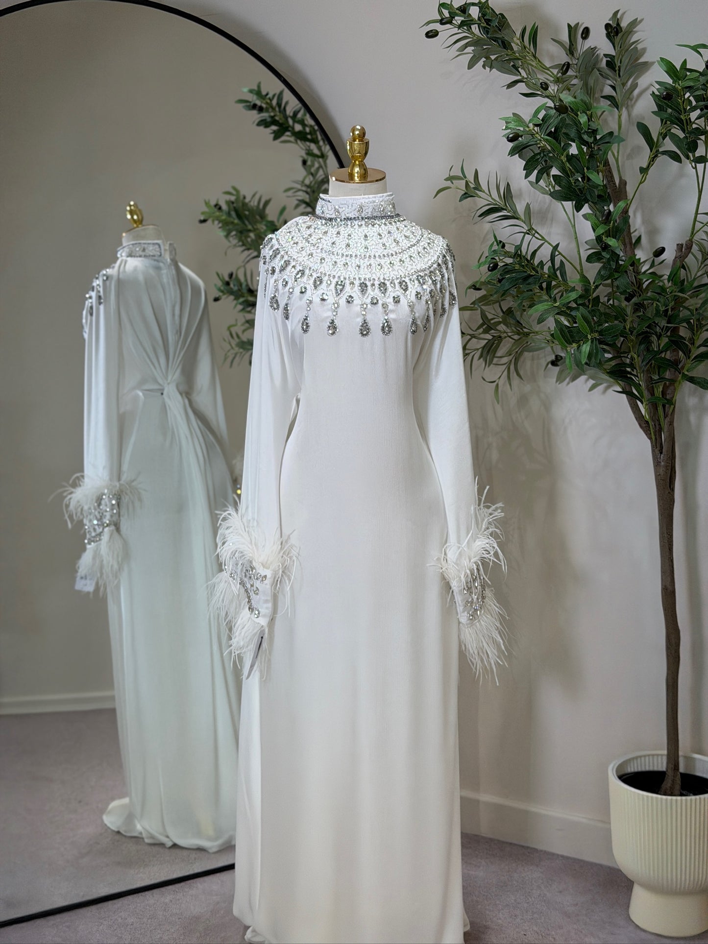 Hana Luxury White Khaliji Caftan