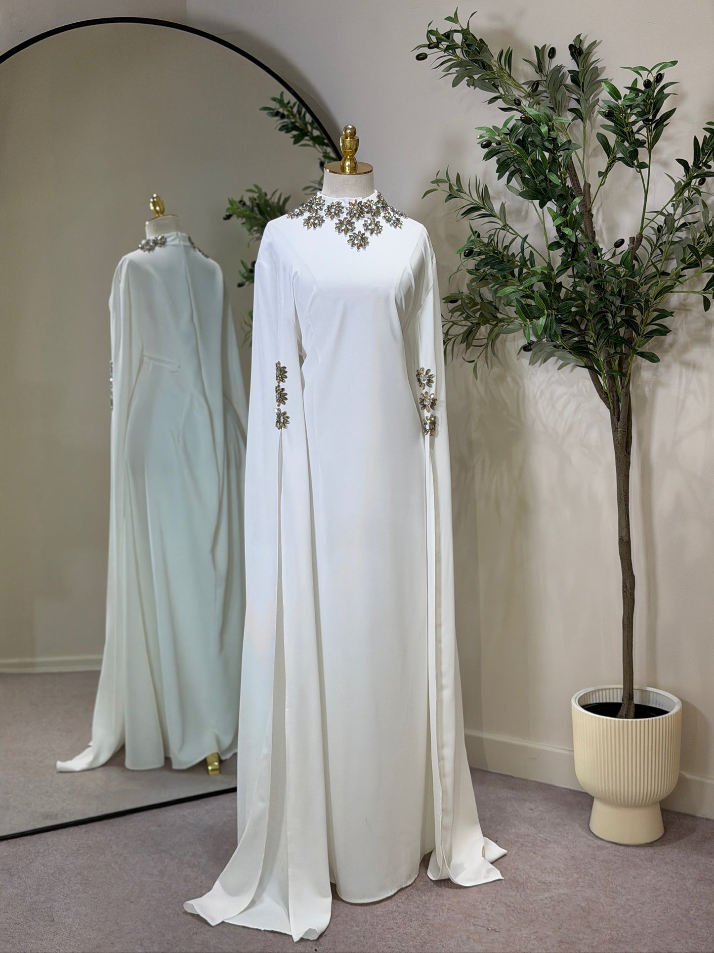 Melise Luxury White Khaliji Caftan