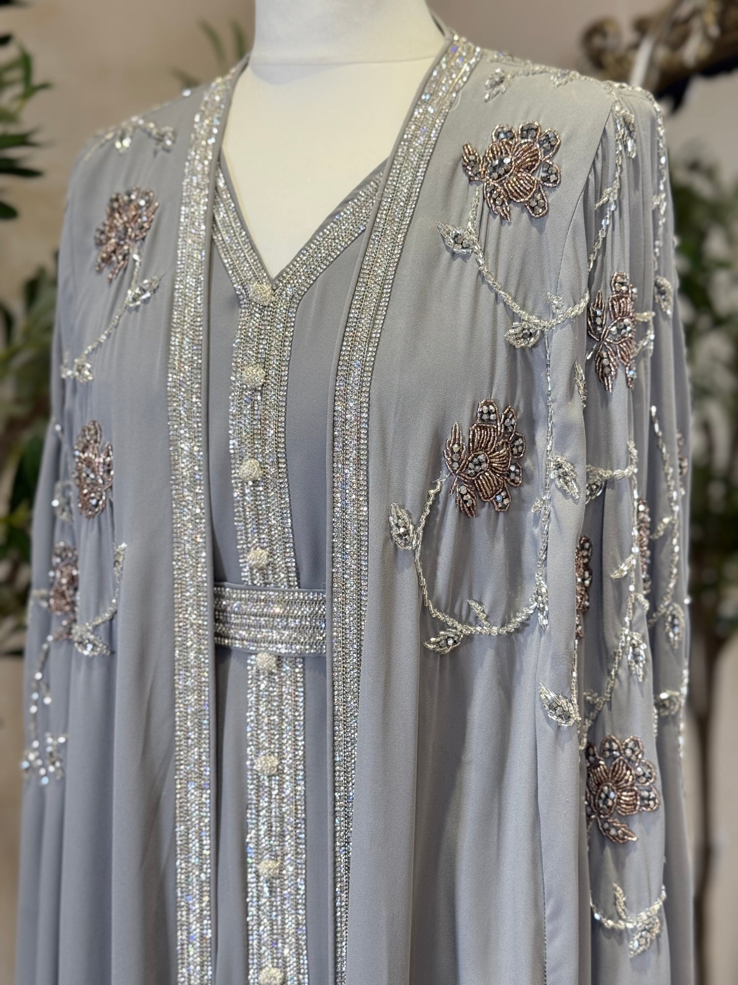 Adara Luxury Full Embalished Khaliji Caftan