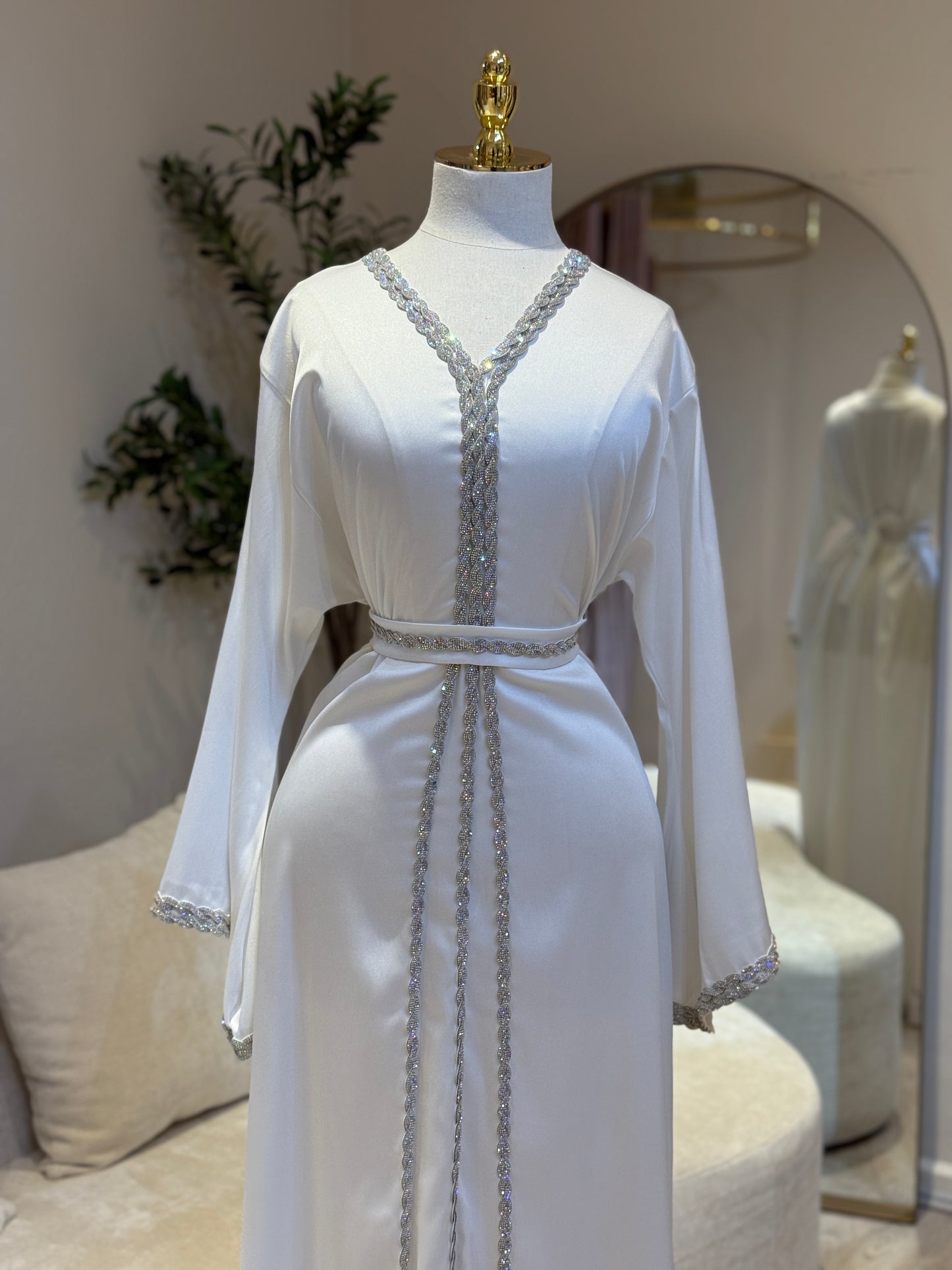 Sobha Satin Caftan Gown Style