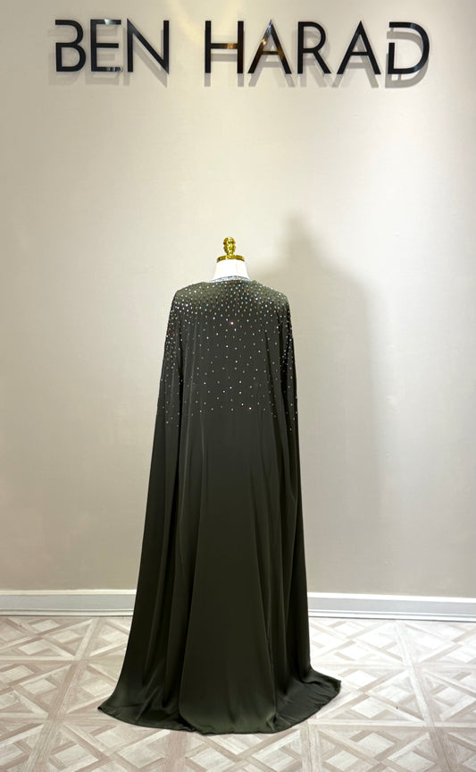 Nadine 2 Piece Abaya Under Piece is a Long Sleeves