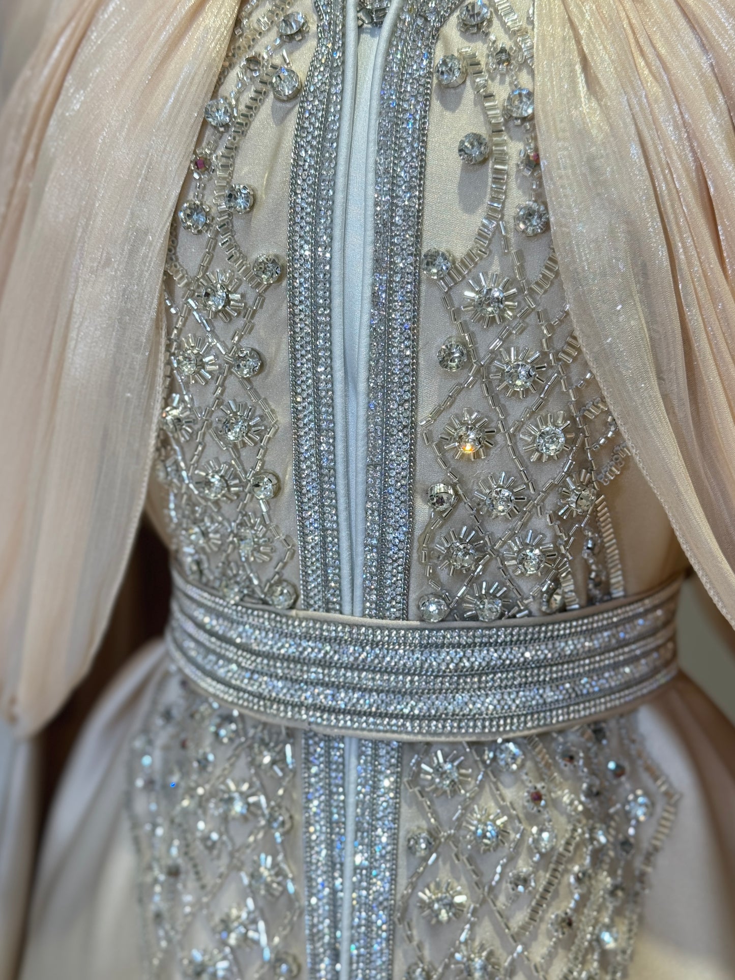 Arela 3 Piece Khaliji Luxury Shoulder Pleated Caftan