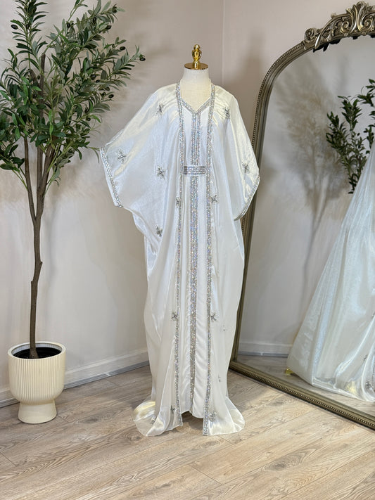 Aisha Luxury Khaliji Caftan (white)