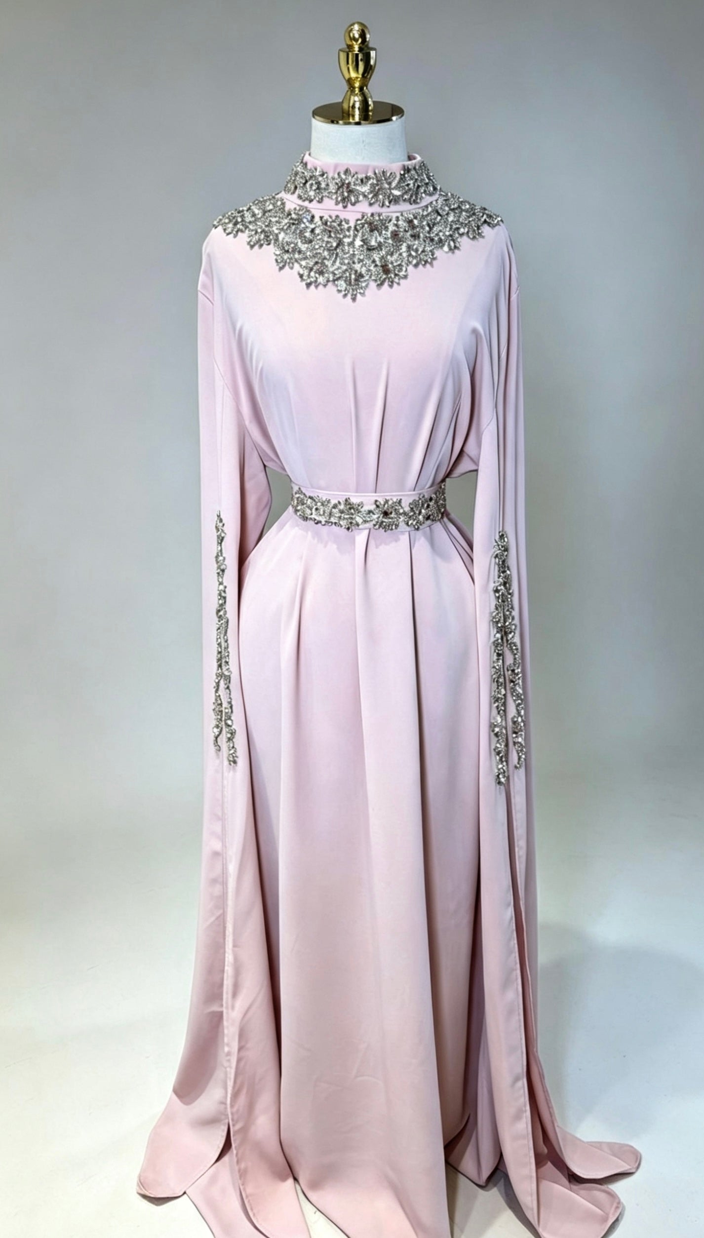 Leila Pink Kaftan With Elongated Arms
