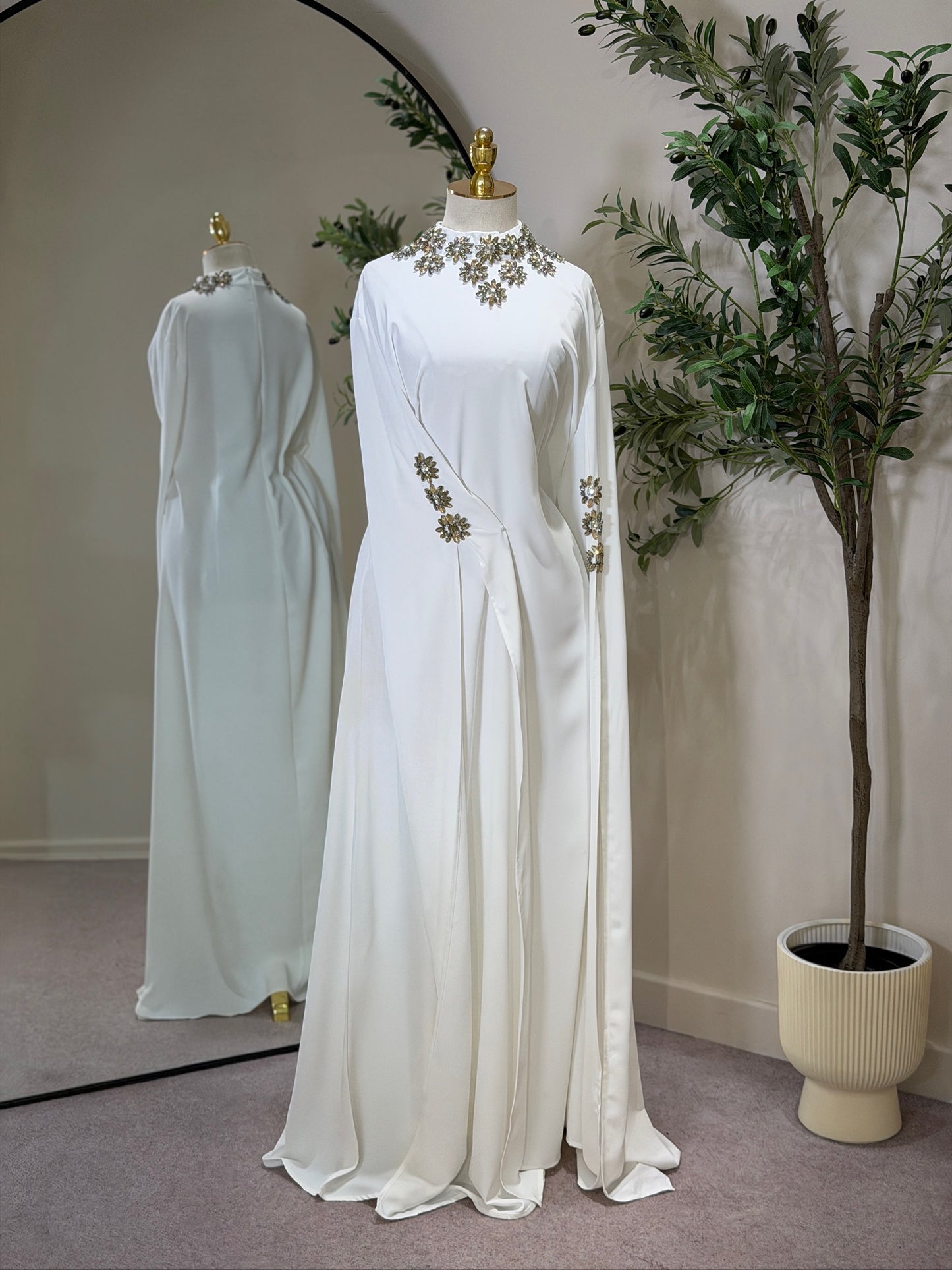 Melise Luxury White Khaliji Caftan
