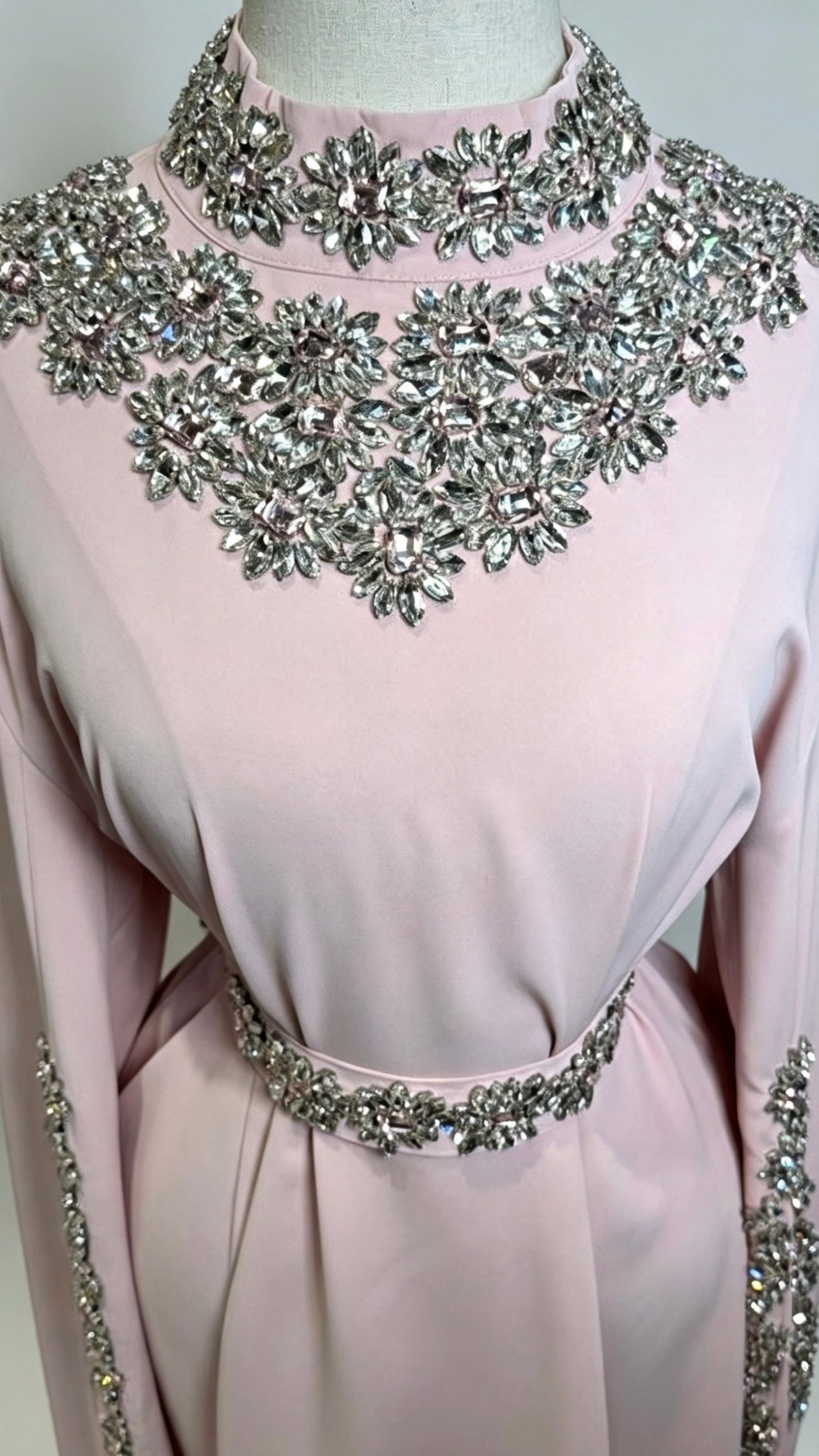 Leila Pink Kaftan With Elongated Arms