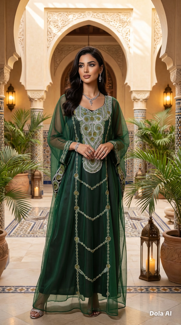 Emerald Crystallised Emirate Thobe