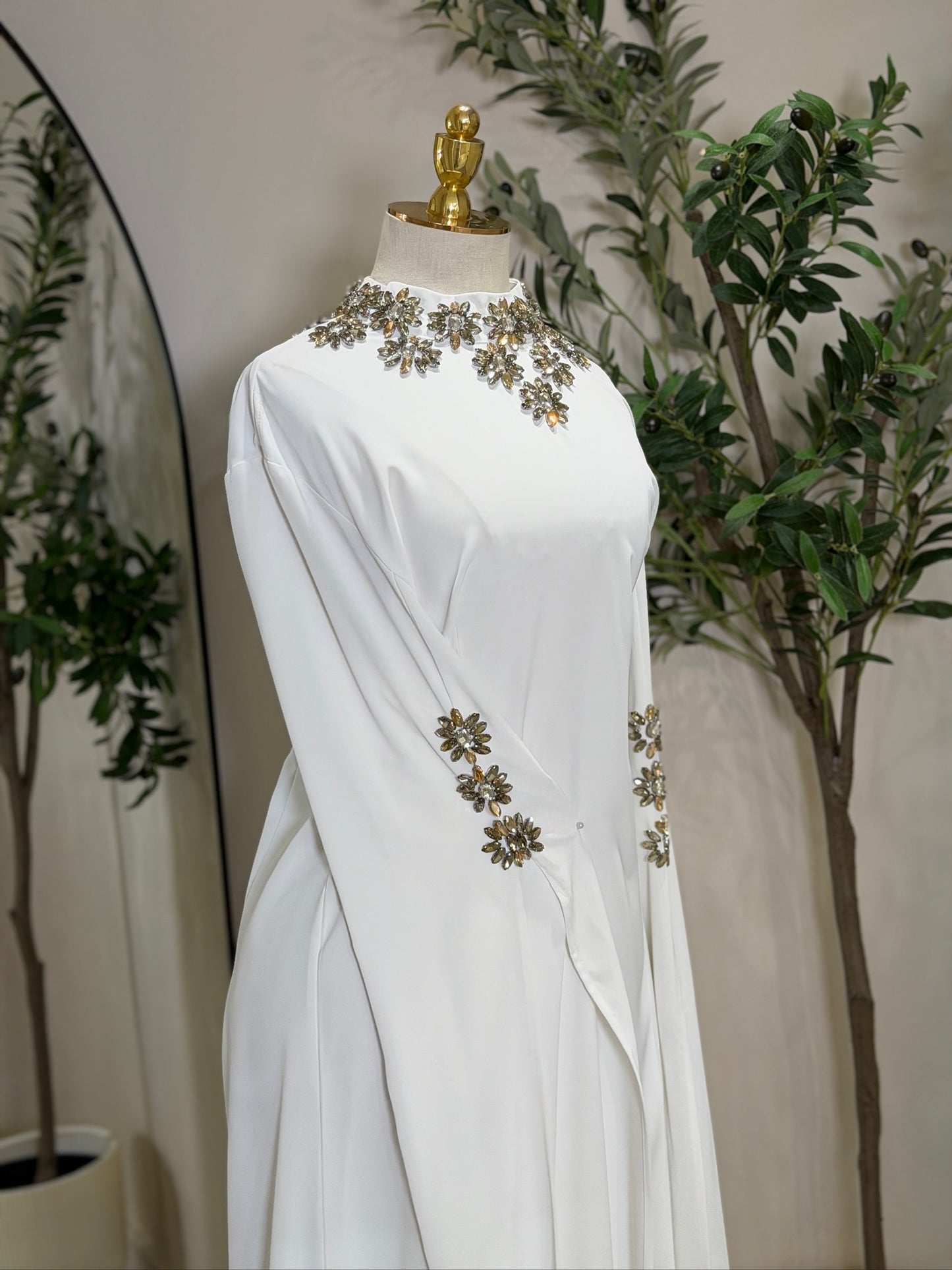 Melise Luxury White Khaliji Caftan