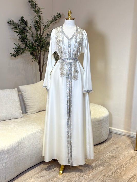 White Shamsa Luxury Khaliji Caftan