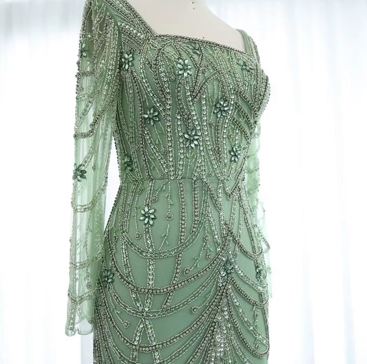 Anya Modest Hand Embellished Gown (pre-order)