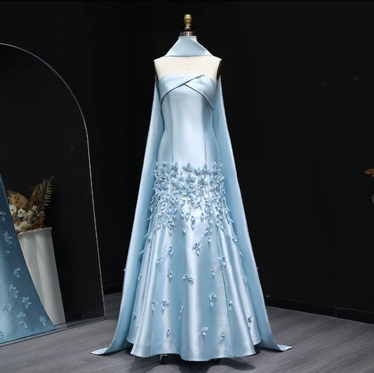 Hoor Sky Hand Embroidered Gown (Pre-Order)