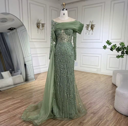 Afnan Modest Hand Embroidered Gown (Pre-Order)