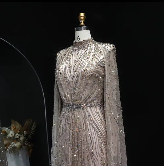 Inaya Modest Hand Embroidered Gown (Pre-Order)