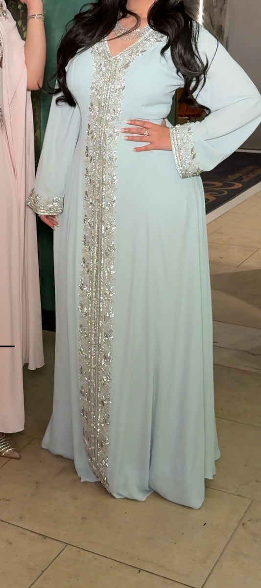 Baby Blue Luxury Caftan