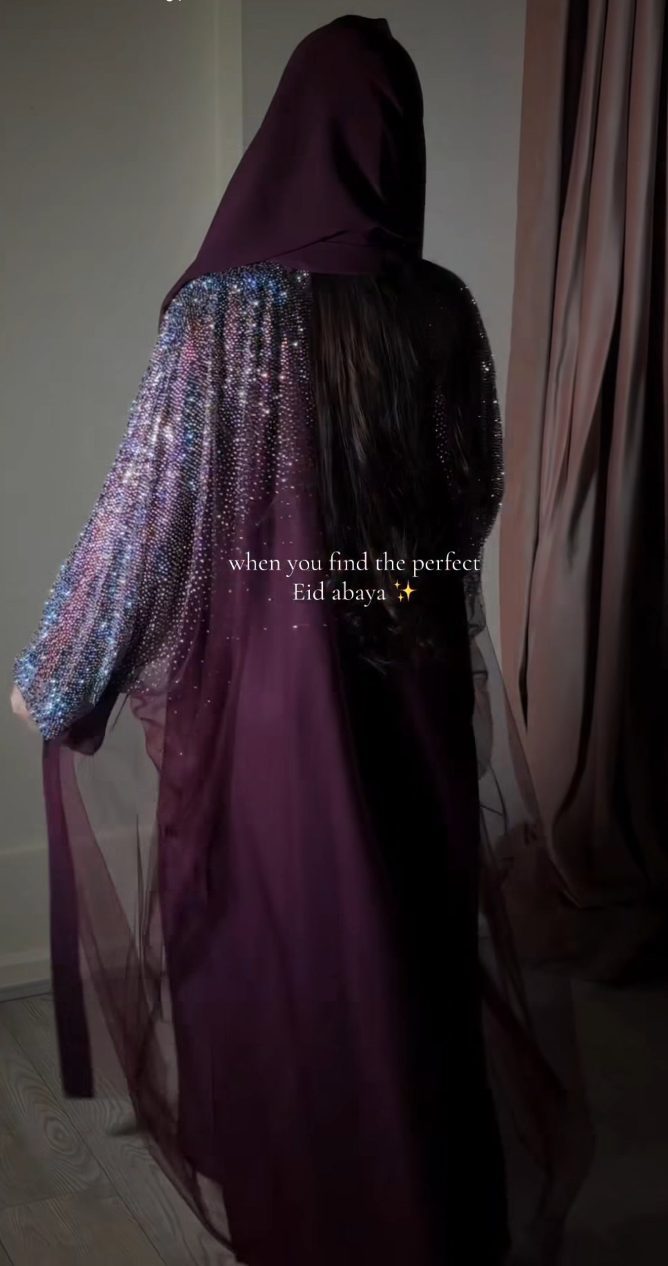 Crystalised Plum Abaya