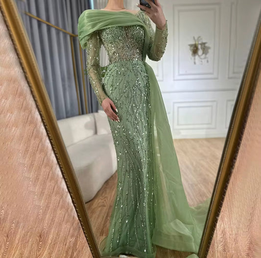Afnan Modest Hand Embroidered Gown (Pre-Order)