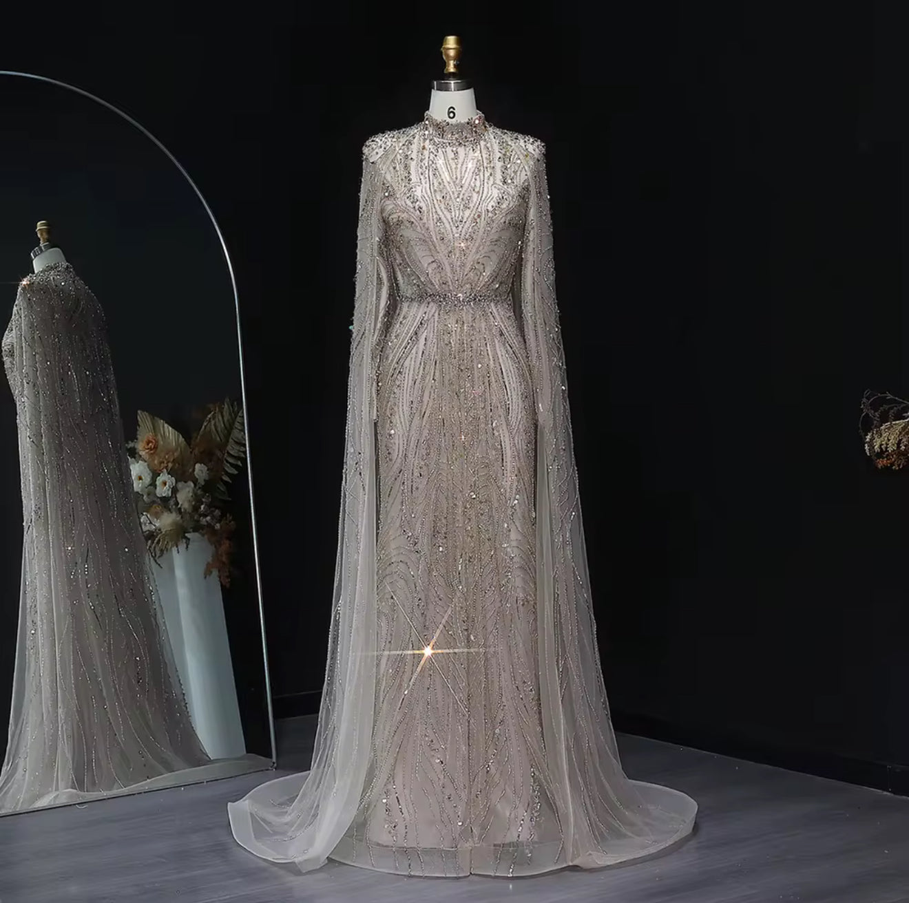 Inaya Modest Hand Embroidered Gown (Pre-Order)